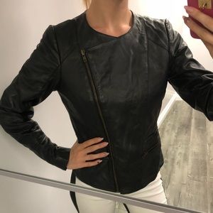 Black leather jacket
